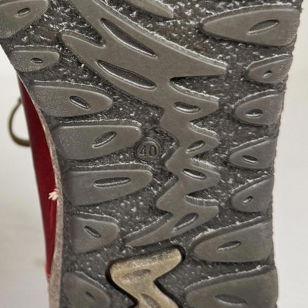 V-Italia Kiki Red Venezia Leather Boots - 40/US 9 - Picture 7 of 7